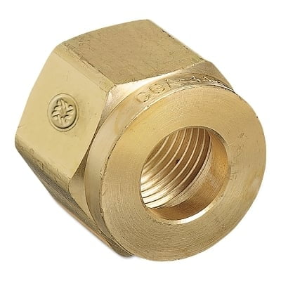

Regulator Nuts 7 500 psig Brass 1.12 in - 14 NGO | Bundle of 5 Each