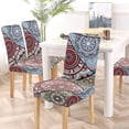thumbnail image 5 of ZHANZZK Pattern Tile with Mandalas Stretch Chair Cover Protector Seat Slipcover for Dining Room Hotel Wedding Party Set of 4, 5 of 6