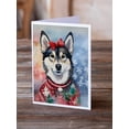 thumbnail image 2 of Alaskan Klee Kai Christmas Greeting Cards Pack of 8 7 in x 5 in, 2 of 3