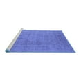 thumbnail image 2 of Ahgly Company Machine Washable Indoor Square Oriental Blue Industrial Area Rugs, 6' Square, 2 of 4