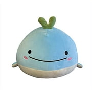 Wally The Whale Blue Squish Plush Pet - Cute Large Squishie Stuffed Animal for Kawaii Room Decor - Snuggaboos Original Super Soft Plushie Pillow Toy - 8 Inch