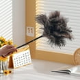 thumbnail image 3 of Feather Dusters for Cleaning, Exquisite Plastic Handle Feather Duster Home Cleaning Feathers Gently Brush the Furniture Natural Soft Feathers Home Helper Dusters for Cleaning, 3 of 6