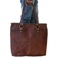 thumbnail image 2 of Brown Leather Tote Handbag., 2 of 3