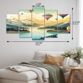 thumbnail image 4 of Designart "Celestial Journeys Balloon Beyond Clouds" Transportation Metal Wall Art Set, 4 of 5
