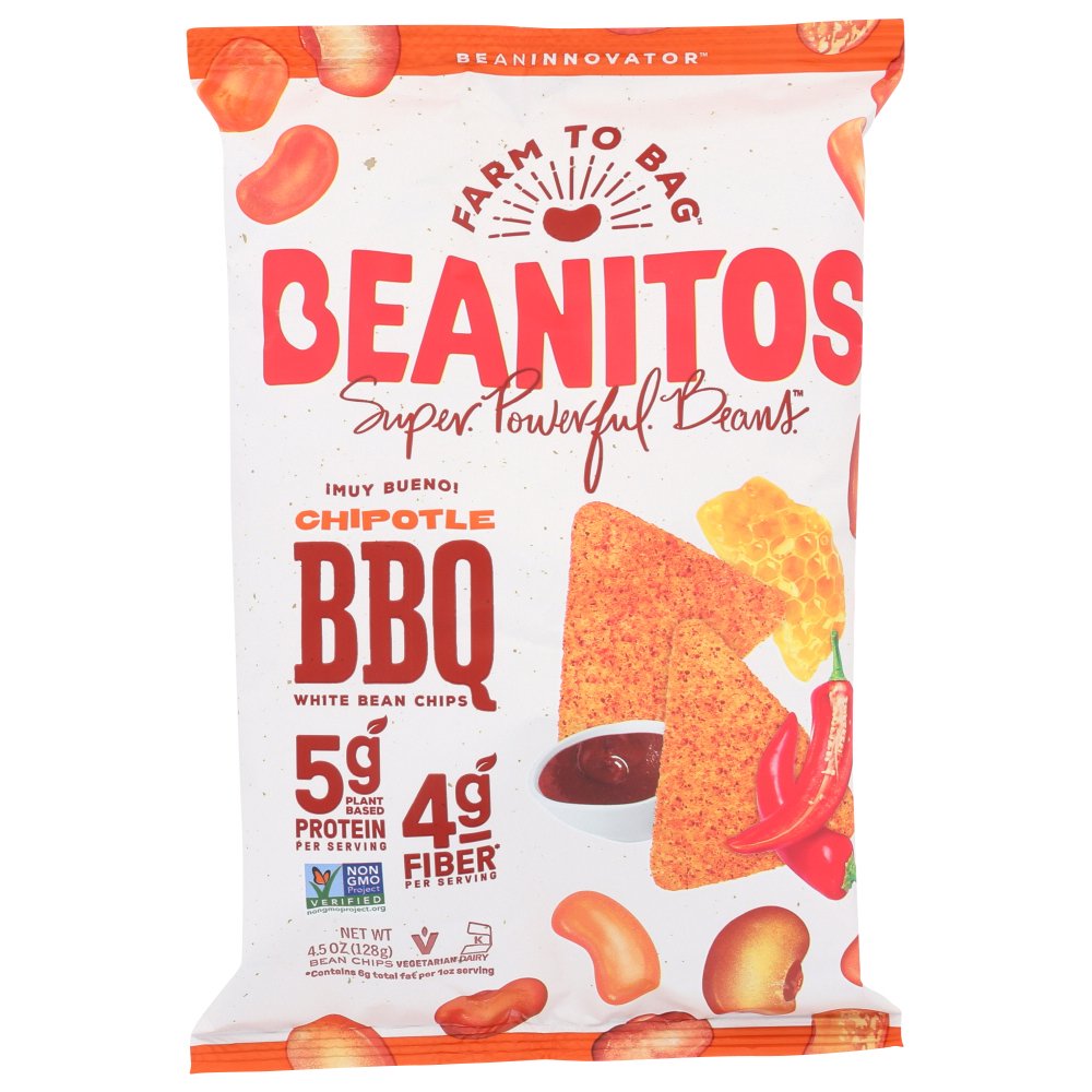 Beanitos White Bean Chips Chipotle Bbq, 4.5 Oz