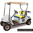 thumbnail image 4 of 10L0L Golf Cart Seat Cover Washable Mesh Bench Seat Cover Fits Most of EZGO TXT RXV Club Car DS-Yellow Beige, 4 of 7