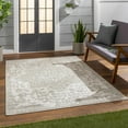 thumbnail image 6 of Hauteloom Canadian Outdoor Rug - Outsite Porch Patio Area Rug Carpet - Oriental Medallion Waterproof Rug - Gray, Beige, Cream - 2' x 2'11", 6 of 19