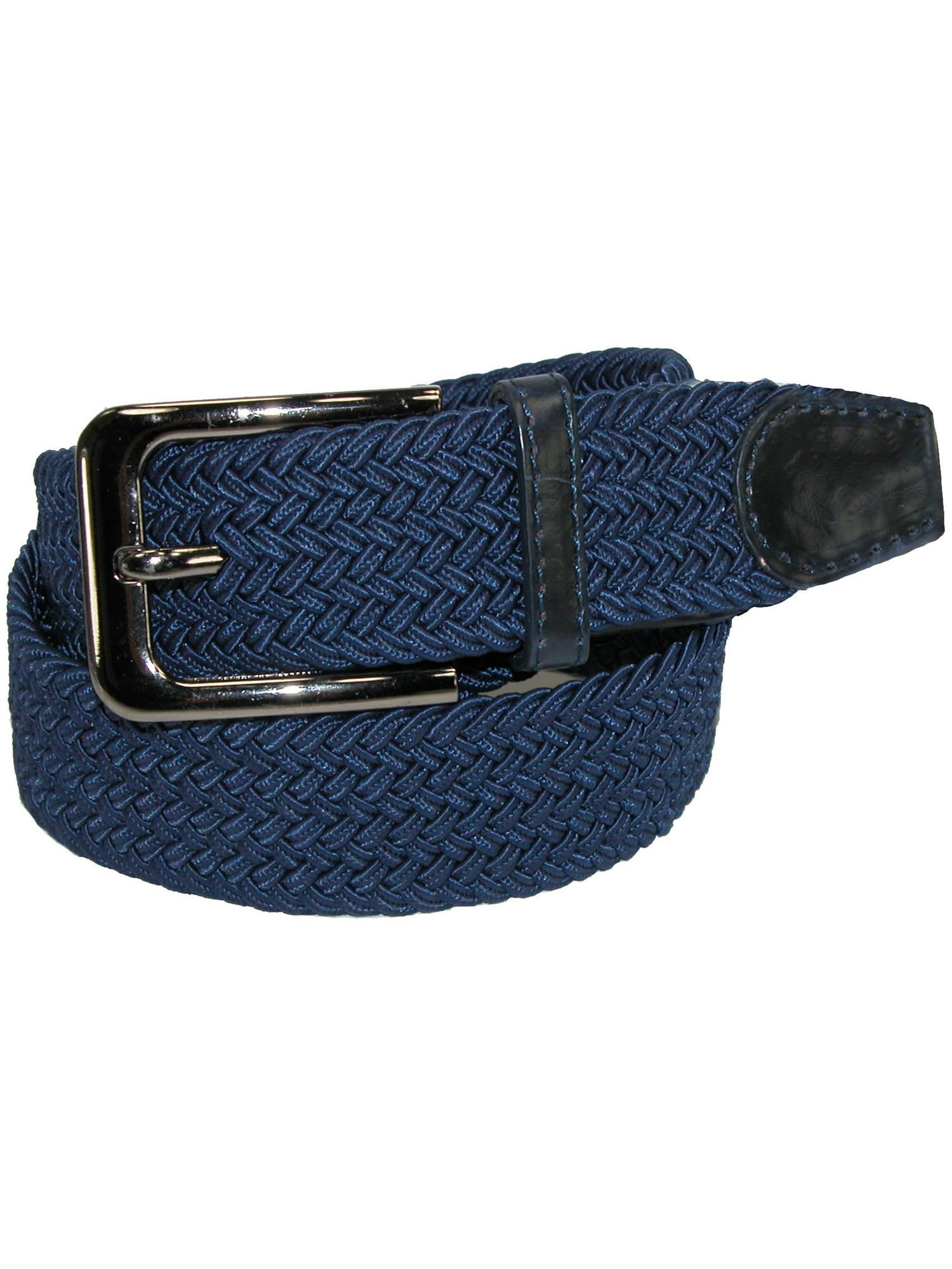 mens braided elastic stretch belts        <h3 class=