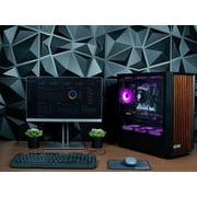 ViprTech Overlord Wood Gaming PC - AMD Ryzen 7 (4.4Ghz), RX 9060 16GB, 16GB DDR6, 1T SSD, Black Walnut