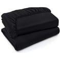 thumbnail image 1 of Sábanas ajustables Utopia Bedding completamente negras, paquete de 2 unidades de microfibra, 1 of 5
