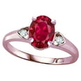 thumbnail image 3 of Star K � Oval 8x6 Created Ruby Love Promise Ring, 3 of 9