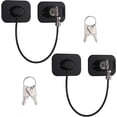thumbnail image 1 of 2 Fridge Locks for Kids, Fridge Door Lock Cabinet Window Lock with 4 Keys, Strong Adhesive Lock Restrictor Cable Door for Baby Sliding Door Drawers (B, 1 of 5