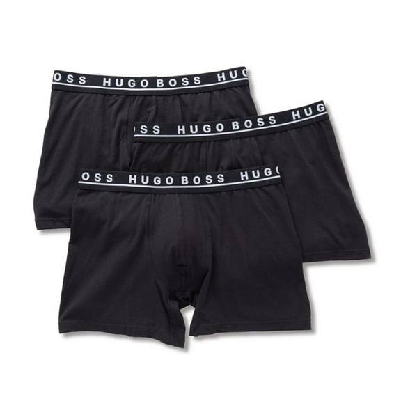 Men's Boss Hugo Boss 0325404 Essential Cotton Stretch Boxer Briefs - 3 Pack (Black S)