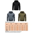 thumbnail image 2 of CVLIFE Chandail en Molleton Homme Manches Longues Chandails en Molleton à Capuche Chandails à Capuchon Chaud Couleur Unie Chandail Sport Vert Armée 3TG, 2 of 4