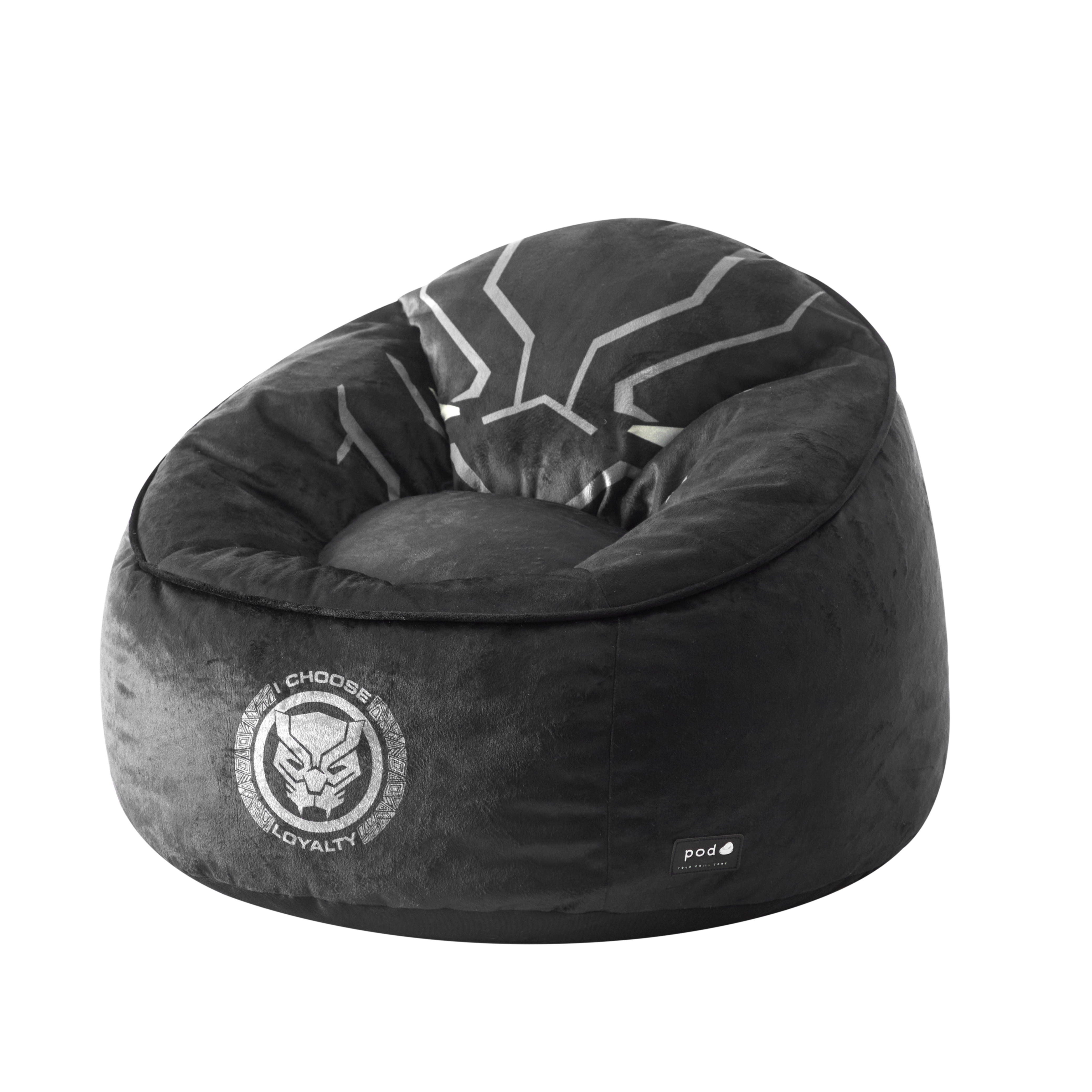 Marvel Black Panther Plush Kids Bean Bag Chair, 24"Hx24"Hx25"H