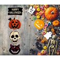 thumbnail image 2 of Decoraciones de Halloween Letrero colgante de puerta Feliz Halloween Paneles de madera rústica Letrero de suspensión de puerta para Halloween Dormitorio en casa Decoración interior al aire libre JAMW Sencillez, 2 of 5