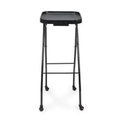 CALEB Fold-A-Way Salon Service Tray BLACK Rolling Service Tray for Barber Shop, Salon Furniture & Equipment