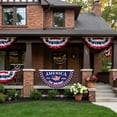 thumbnail image 5 of 250 year anniversary Birthday Bunting Flag, Patriotic USA Anniversary Fan Banner 1776-2026, 2x4 FT, Navy Blue Red White, with Brass Grommets 2 Pack, 5 of 8