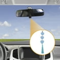 thumbnail image 3 of Unique Bargains 1 Pc Faux Leather Heart Tassel Car Rear View Mirror Pendant Accessories Car Hanging Ornament Sky Blue, 3 of 6