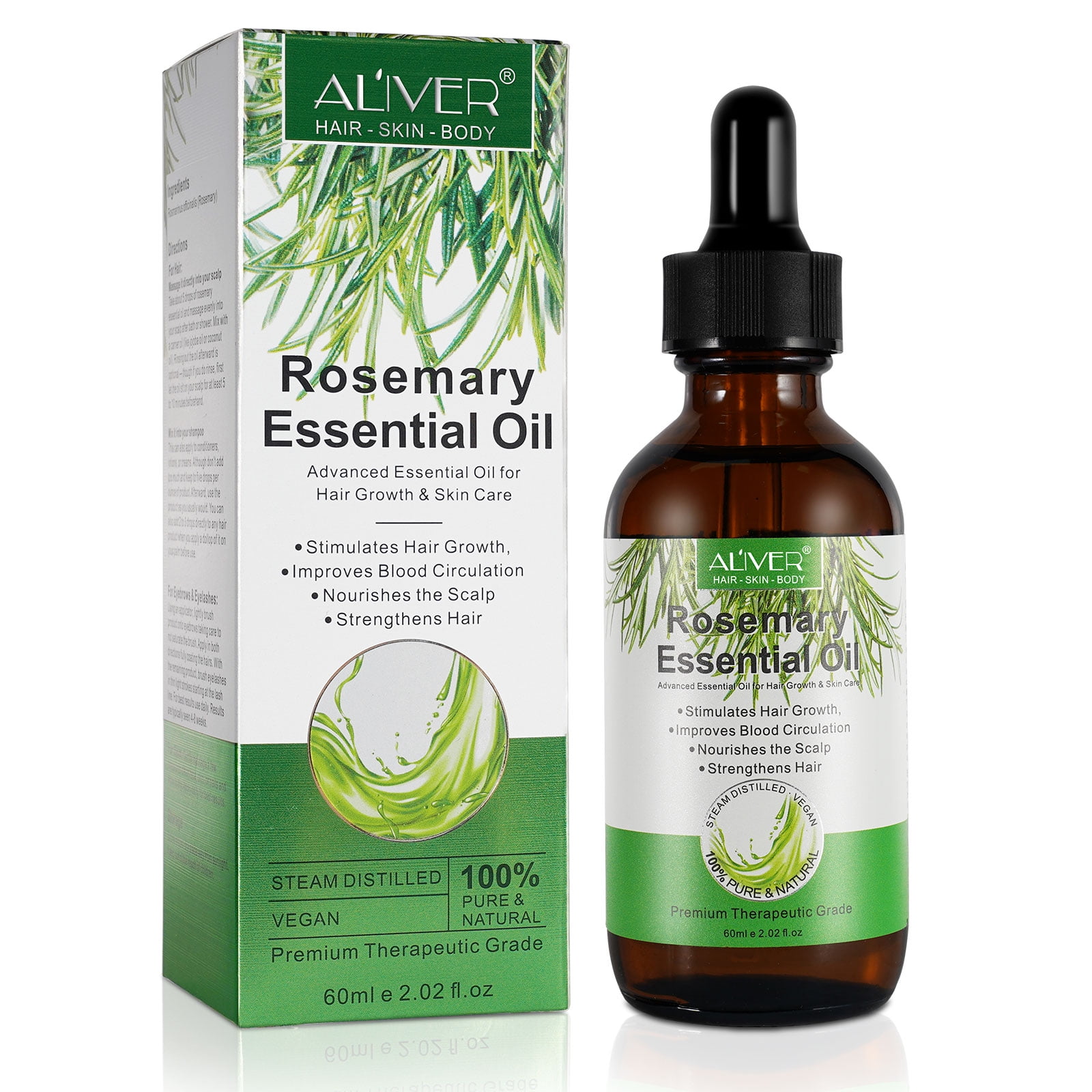 Aliver Rosemary Essential Oil for Hair Growth and Skin Care  oz -  
