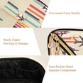 thumbnail image 5 of FORMRS Makeup Bag Travel Cosmetic Organizer for Women Fold Flat Zipper Pouch with Handle, Flying Planes, 5 of 8