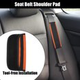 thumbnail image 2 of 2pcs Universal Car Seat Belt Cover Pads Faux Leather Shoulder Seatbelt Pads Cover Driving, Black Orange, 2 of 7