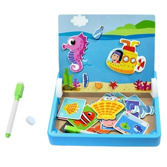 Noehoiugi Character Dress-Up Magnet Toy - Mix & Match Pieces With Marker, Creative Play Toy For Kids’ Imaginative Fun