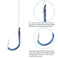 thumbnail image 4 of Uxcell 3# Small Fishing Hooks with 45cm Line, 0.39x0.2 Inch Double Hook Rigs with Barbs Fishing Hook, Blue 20Pcs, 4 of 4