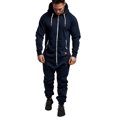 thumbnail image 1 of LAICAIW Combinaison à Capuche pour Hommes, Pyjama une Pièce à Fermeture Éclair, Combinaison de Jogging, 1 of 6