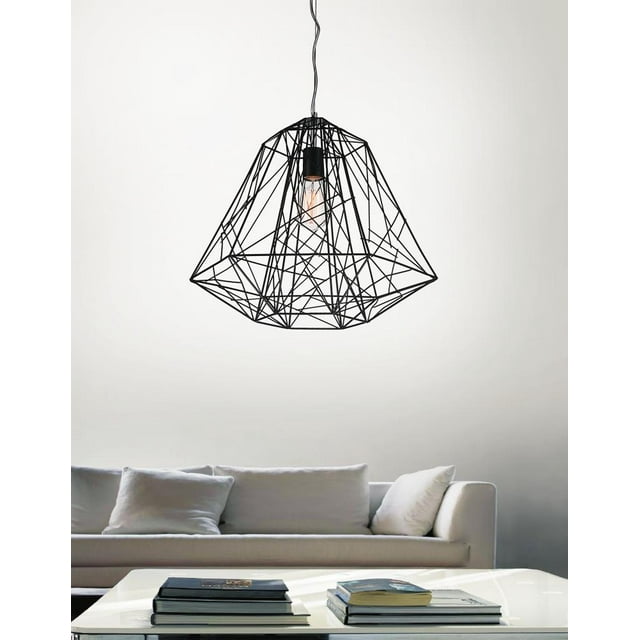 CWI Lighting 1 Light Down Pendant with Black finish