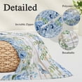 thumbnail image 3 of Blue Hydrangea Body Pillow Cover 20 x 54 Inch Decorative Pillow Cover Spring Summer Eucalyptus Wooden Lumbar Pillowcase Seasonal Rectangle Cushion Case for Couch Sofa Bed Living Room, 3 of 9
