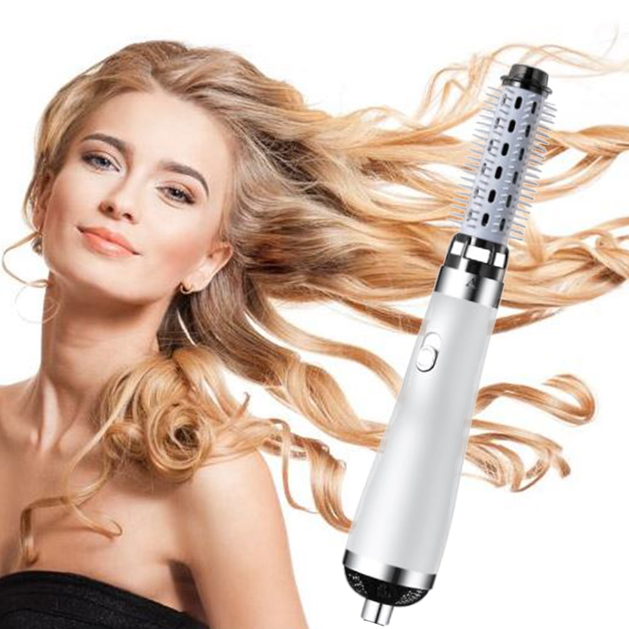 3-in-1 Hair Dryer & Hair Curler & Comb One Step Hot Air Brush Electric Blow  Dryer Brush Negative Ion Hair Straightener Curler Styling Styler Multi-functional  Salon Anti-Scald Reduce Frizz 