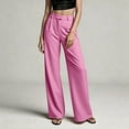 thumbnail image 2 of Tqcoqu Women's Wide Leg Dress Pants,High Waisted Straight Leg Slacks Business Office Work Trousers,Pink Women's S-XXXL, 2 of 6