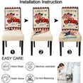 thumbnail image 6 of Patriotic Ford Chair Covers for Dining Room Set of 4, High Stretch Removable Washable Parsons Chair Slipcover for Home Party Hotel Wedding Ceremony (Red Truck with Flag,4PCS), 6 of 6