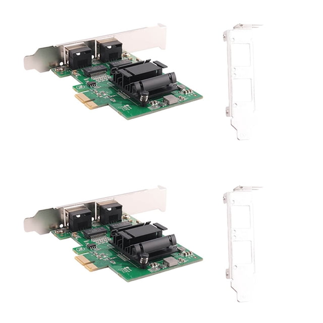 2X 2-Port Gigabit PCIe Network Card 1000M Dual Ports PCI Ethernet Adapter with 82571EB LAN NIC Card for