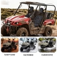 thumbnail image 4 of KUIFORTI Leopard Print UTV Seat Covers Anti-Slip Seats Cover with Headrest Covers Easy to Install for Yamaha Rhino 700 660 450 2004-2021 Rhino Accessories Bucket Seat Cover, 4 of 7
