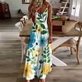 thumbnail image 4 of Bright Floral Summer Pattern Design Sleeveless Dress Women's Evening Dress Womans Clothing, 4 of 9