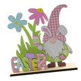 thumbnail image 1 of Adorno de madera de Pascua para primavera, figura impresa, suministros para fiestas, manualidades, juguetes, letrero de mesa, bricolaje, para árbol, escritorio, habitación, Pascua de gnomos, 1 of 8