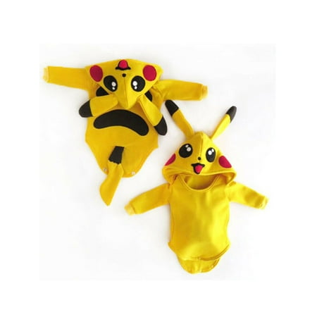 Toddler Baby Girl Boy Pokemon Pikachu Rompers Jumpsuit Outfits Cosplay Costume Christmas Gifts