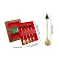 thumbnail image 3 of HongHeng 4Pcs Christmas Spoon Stainless Steel Stirring fork Spoon with Pedant Coffee Spoon Dessert fork Mixing Spoon Soup Spoon Xmas Spoon Package for Party Table Decorations, 3 of 6