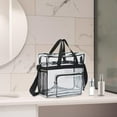 thumbnail image 6 of Clear Shoulder Bag Transparent Bag Casual Fashion Lightweight Durable Black, 6 of 8