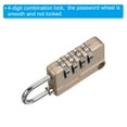 thumbnail image 4 of Uxcell 4 Digit Combination Lock Security Cable 1 Set Outdoor Padlock Lock Chain Rose Gold 3Ft, 4 of 7