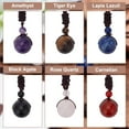 thumbnail image 4 of Crystals Necklaces Natural Tiger Eye Amethyst Lucky Blessing Protection Beads Stone Pendant for Women Men Adjustable Cord Unisex Necklace Set Gift for Women Men DIY Making, 4 of 7