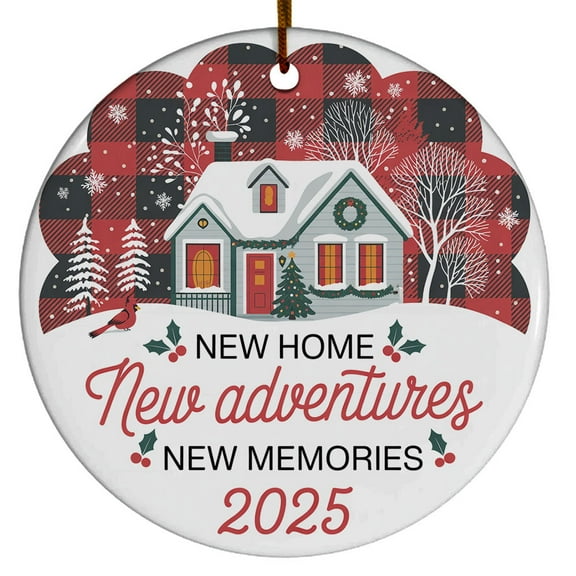New Home, New Memories Christmas Christmas Ornament 2025, Custom House Address, Gift for Christmas, New Home Christmas Ornament with Name Address, Our First New House Ornaments