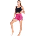 thumbnail image 2 of Teen Girls High Drawstring Waist Workout Sports Track Shorts,Running Shorts Athletic Gym Yoga PE Shorts,Super Comfy Casual Sporty Lounge Short Pants Dolphin Shorts,S-4XL Pink, 2 of 9