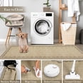 thumbnail image 7 of Scalloped Runner Rug 2'x3' for Hallway & Bathroom - Non Slip, Machine Washable Soft Carpet - Kitchen, Bedroom, Nursery Floor Mat (Beige), 7 of 7