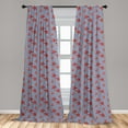 thumbnail image 5 of Ambesonne Starfish Curtains, Maritime Themed Pattern, Pair of 28"x84", Navy White Red, 5 of 5