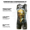 thumbnail image 2 of Exxact Sports Sublimated Youth Wrestling Singlet For Boys, Premium Powerlifting Singlet, Kids Wrestling Singlets For Training (YS, Spartans), 2 of 7