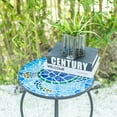 Wonder Garden 21 Inch Table Round Outdoor End Tables for Patio Mosaic