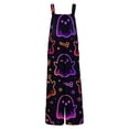 thumbnail image 6 of Evdexr Halloween Rompers for Women 2026 Spider Ghost Printed Jumpsuits Wide Leg Sleeveless Square Neck Pants Baggy Loose Fit Overalls with Pockets 5XL, 6 of 6